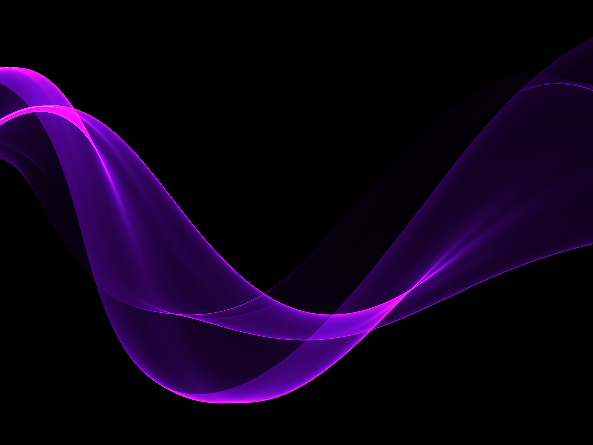 Abstract purple wave on a black background